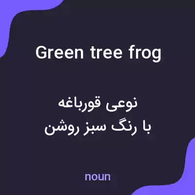 معنی green tree frog به فارسی معنی green tree frog به فارسی
