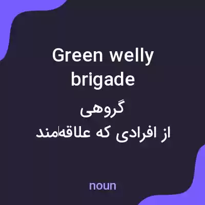 معنی green welly brigade به فارسی معنی green welly brigade به فارسی