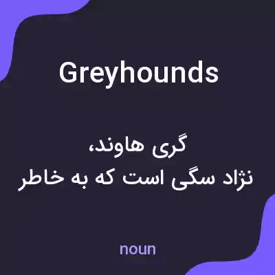 معنی greyhounds به فارسی معنی greyhounds به فارسی