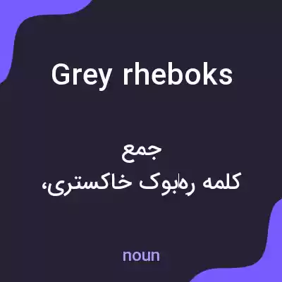معنی grey rheboks به فارسی معنی grey rheboks به فارسی