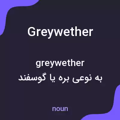 معنی greywether به فارسی معنی greywether به فارسی