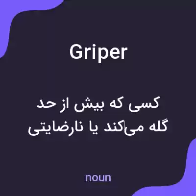 معنی griper به فارسی معنی griper به فارسی