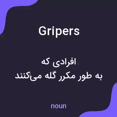 معنی gripers به فارسی معنی gripers به فارسی