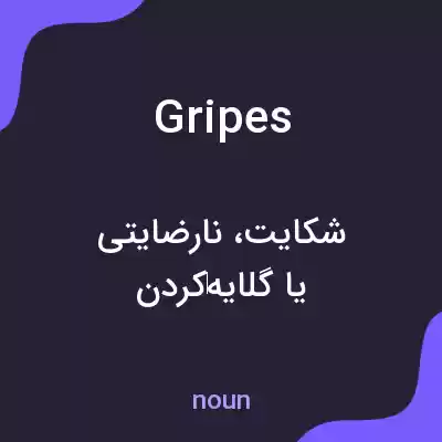 معنی gripes به فارسی معنی gripes به فارسی