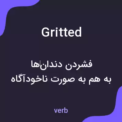 معنی gritted به فارسی معنی gritted به فارسی