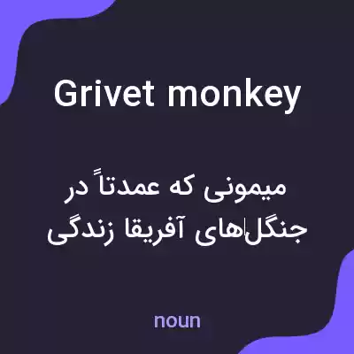 معنی grivet monkey به فارسی معنی grivet monkey به فارسی