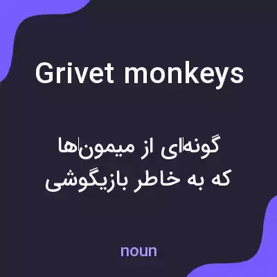 معنی grivet monkeys به فارسی معنی grivet monkeys به فارسی