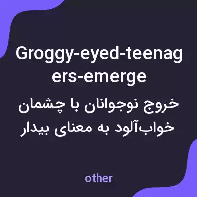 معنی groggy-eyed-teenagers-emerge به فارسی