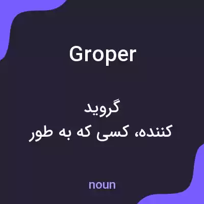 معنی groper به فارسی معنی groper به فارسی