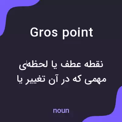 معنی gros point به فارسی معنی gros point به فارسی