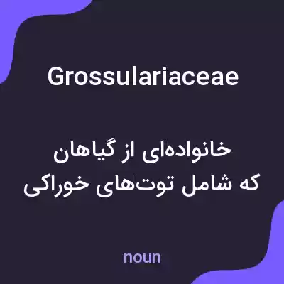 معنی grossulariaceae به فارسی معنی grossulariaceae به فارسی