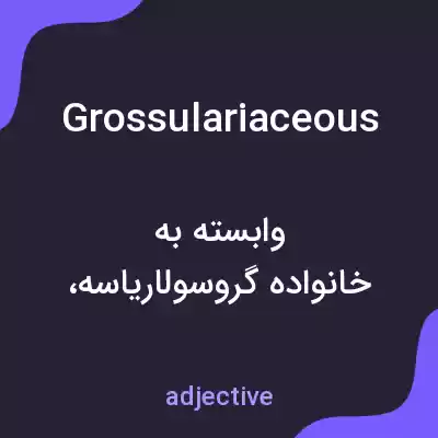 معنی grossulariaceous به فارسی معنی grossulariaceous به فارسی
