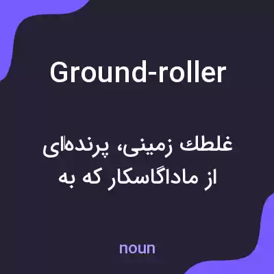 معنی ground-roller به فارسی