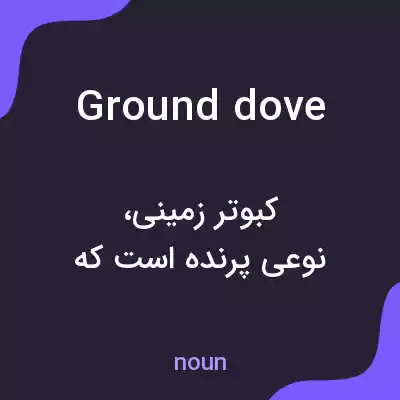 معنی ground dove به فارسی معنی ground dove به فارسی