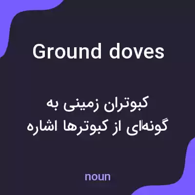 معنی ground doves به فارسی معنی ground doves به فارسی