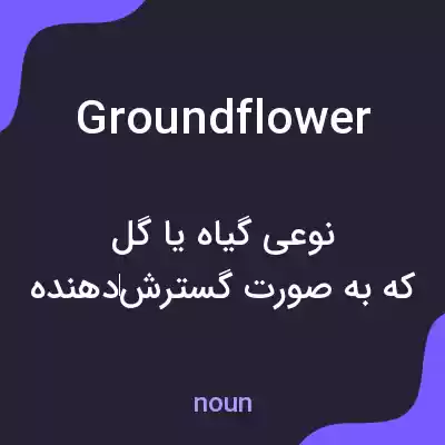 معنی groundflower به فارسی معنی groundflower به فارسی