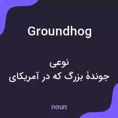 معنی groundhog به فارسی معنی groundhog به فارسی