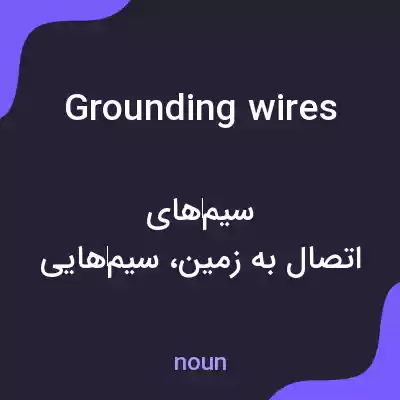 معنی grounding wires به فارسی معنی grounding wires به فارسی