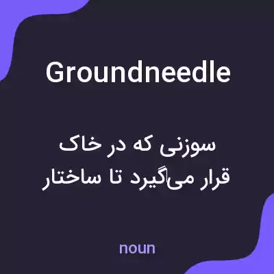 معنی groundneedle به فارسی معنی groundneedle به فارسی