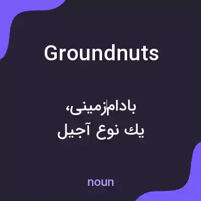 معنی groundnuts به فارسی معنی groundnuts به فارسی