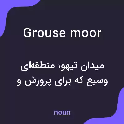 معنی grouse moor به فارسی معنی grouse moor به فارسی