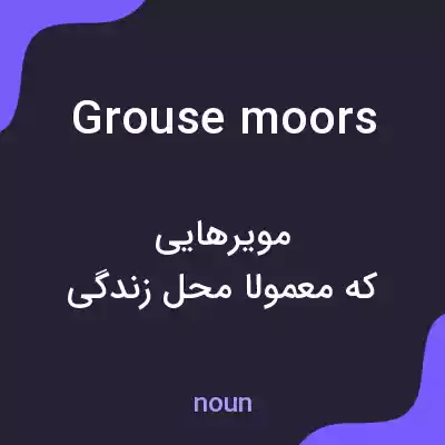 معنی grouse moors به فارسی معنی grouse moors به فارسی