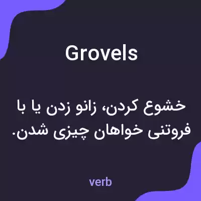 معنی grovels به فارسی معنی grovels به فارسی