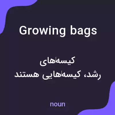 معنی growing bags به فارسی معنی growing bags به فارسی