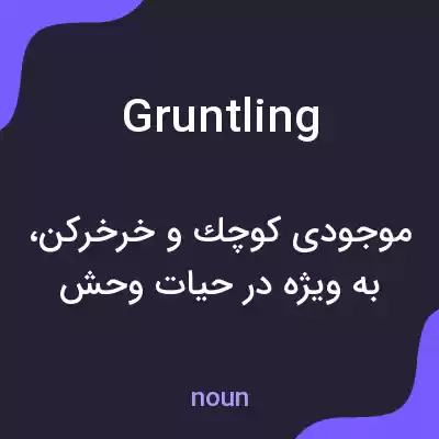 معنی gruntling به فارسی معنی gruntling به فارسی