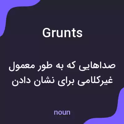 معنی grunts به فارسی معنی grunts به فارسی