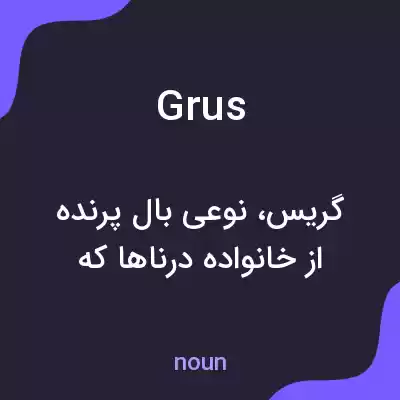 معنی grus به فارسی معنی grus به فارسی