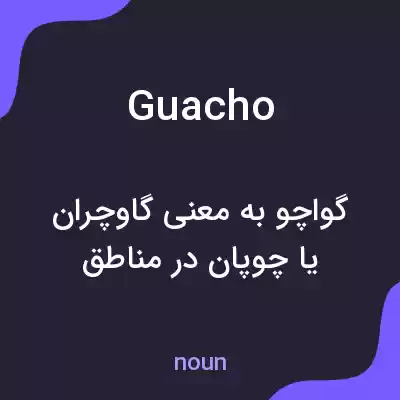معنی guacho به فارسی معنی guacho به فارسی