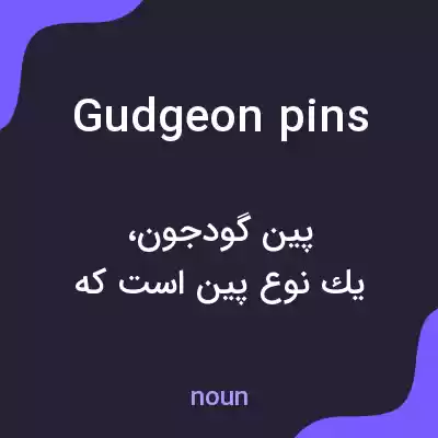 معنی gudgeon pins به فارسی معنی gudgeon pins به فارسی