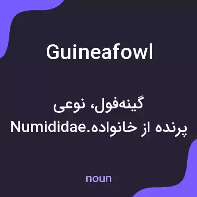 معنی guineafowl به فارسی معنی guineafowl به فارسی
