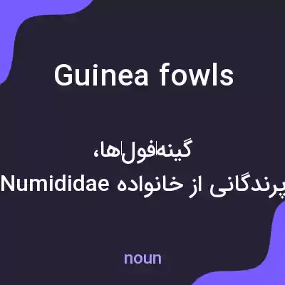 معنی guinea fowls به فارسی معنی guinea fowls به فارسی