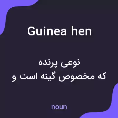 معنی guinea hen به فارسی معنی guinea hen به فارسی