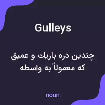 معنی gulleys به فارسی