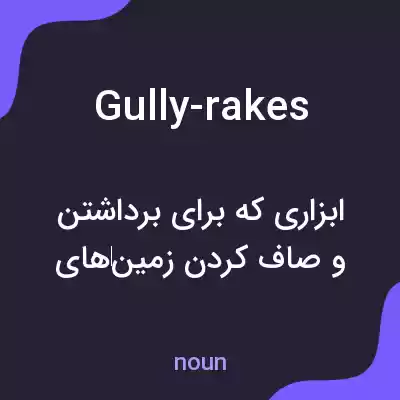 معنی gully-rakes به فارسی معنی gully-rakes به فارسی
