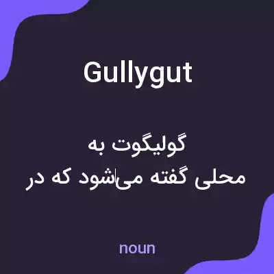 معنی gullygut به فارسی معنی gullygut به فارسی