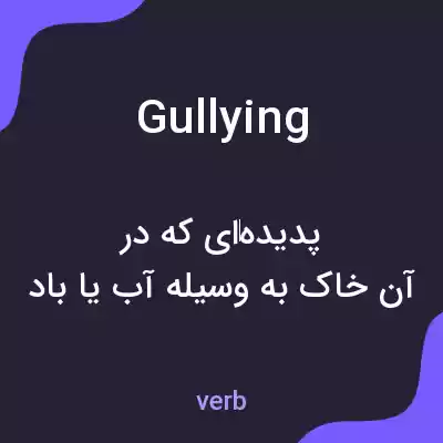 معنی gullying به فارسی معنی gullying به فارسی