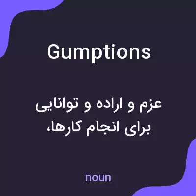 معنی gumptions به فارسی معنی gumptions به فارسی