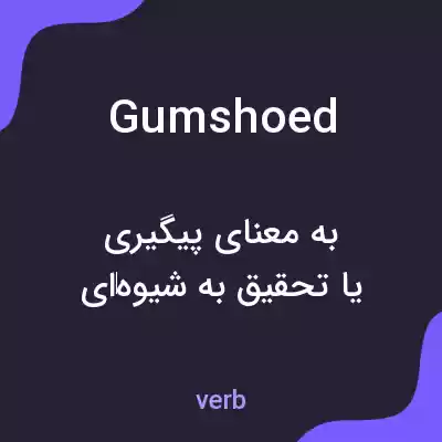 معنی gumshoed به فارسی معنی gumshoed به فارسی