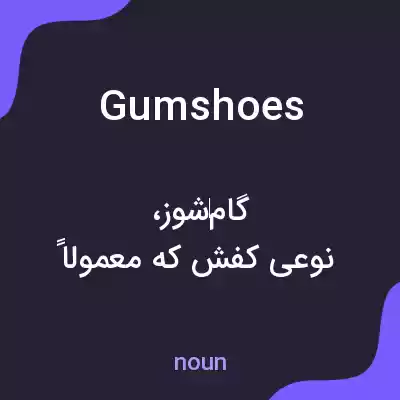 معنی gumshoes به فارسی معنی gumshoes به فارسی
