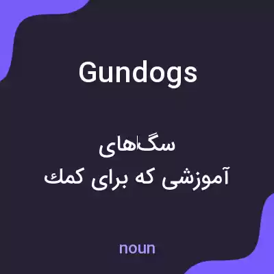 معنی gun dogs به فارسی معنی gun dogs به فارسی