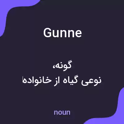 معنی gunne به فارسی معنی gunne به فارسی