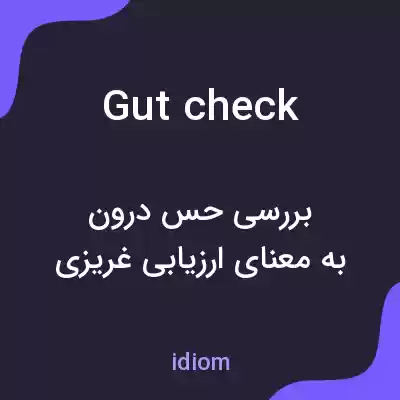 معنی gut check به فارسی معنی gut check به فارسی