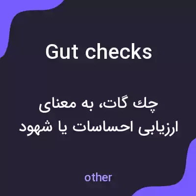 معنی gut checks به فارسی معنی gut checks به فارسی