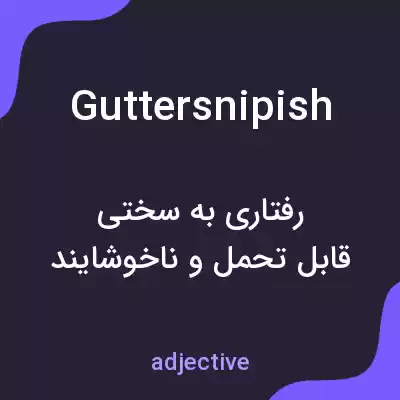 معنی guttersnipish به فارسی معنی guttersnipish به فارسی