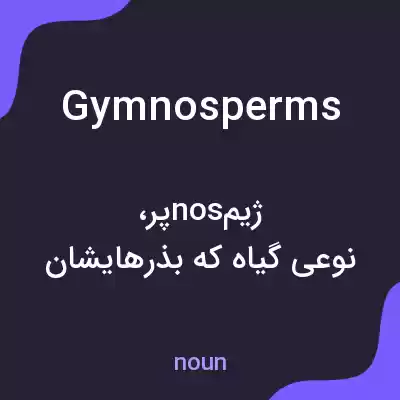 معنی gymnosperms به فارسی معنی gymnosperms به فارسی
