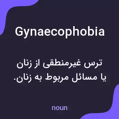 معنی gynaecophobia به فارسی معنی gynaecophobia به فارسی